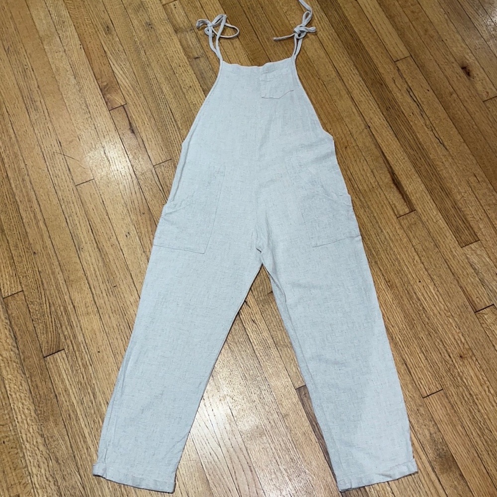 Stillwater Relax fit Linen Blend Some Beachy Overalls - Picture 4 of 17